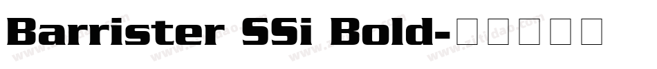 Barrister SSi Bold字体转换